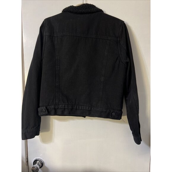 Women’s Reserve Fairfax Black Denim‎ Wear  Jean Jacket Large - Picture 6 of 9